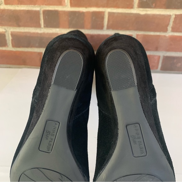 Anne Klein Womens Alanna Black Suede Knee High Wedge Boots Size US 8.5 M - Picture 6 of 10